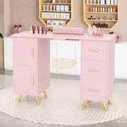 Multifunctional Table with 3 Drawers | Pink 108*45*76cm Manicure Tables