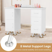 Multifunctional Table with 3 Drawers | White 108*45*76cm Manicure Tables
