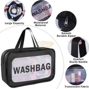 Multipurpose PVC Travel Organizer Bag | Black Toiletry Bag