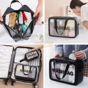 Multipurpose PVC Travel Organizer Bag | Black Toiletry Bag
