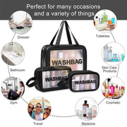 Multipurpose PVC Travel Organizer Bag | Black Toiletry Bag