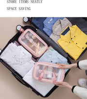 Multipurpose PVC Travel Organizer Bag | Pink Toiletry Bag