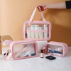 Multipurpose PVC Travel Organizer Bag | Pink Toiletry Bag