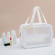 Multipurpose PVC Travel Organizer Bag | White Toiletry Bag