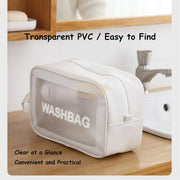 Multipurpose PVC Travel Organizer Bag | White Toiletry Bag
