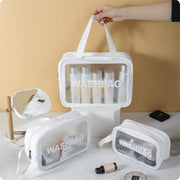 Multipurpose PVC Travel Organizer Bag | White Toiletry Bag