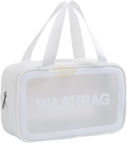 Multipurpose PVC Travel Organizer Bag | White Toiletry Bag