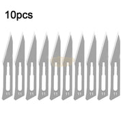 Multipurpose Scalpel Knife with 10 No.11 blades Dermaplaning