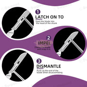 Multipurpose Scalpel Knife with 10 No.11 blades Dermaplaning