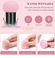 Mushroom Head Makeup Sponge with handle (Dry & Wet Use) Makeup Accessories