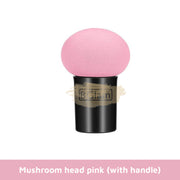 Mushroom Head Makeup Sponge with handle (Dry & Wet Use) Baby Pink Makeup Accessories