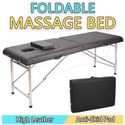 Portable Massage Bed with pillow 180*60*65cm | Black