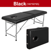 Portable Massage Bed with pillow 180*60*65cm | Black