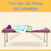 Portable Massage Bed with pillow 180*60*65cm | Champagne