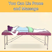 Portable Massage Bed with pillow 180*60*65cm | Champagne