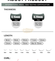 NAGARAKU Premium Matte Ellipse Flat Lash Extension False Eyelashes