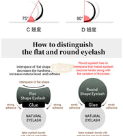 NAGARAKU Premium Matte Ellipse Flat Lash Extension False Eyelashes