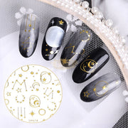 Nail Art 3D Gold Stickers - Available in 4 designs Nail Stickers