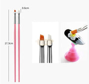 Nail Art Brush Set (15 pcs) | Pink Nail Art Brush