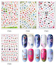 Nail Art Flower Stickers - Available in 10 designs Nail Stickers