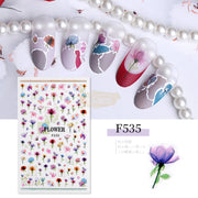 Nail Art Flower Stickers - Available in 10 designs F535 Nail Stickers