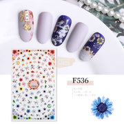 Nail Art Flower Stickers - Available in 10 designs F536 Nail Stickers