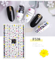 Nail Art Flower Stickers - Available in 10 designs F538 Nail Stickers