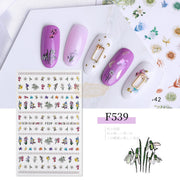 Nail Art Flower Stickers - Available in 10 designs F539 Nail Stickers
