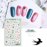 Nail Art Flower Stickers - Available in 10 designs F540 Nail Stickers