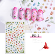 Nail Art Flower Stickers - Available in 10 designs F542 Nail Stickers
