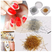 Nail Art Glitter Gold Silver Striping Lines - Available in Gold & Silver Nail Art