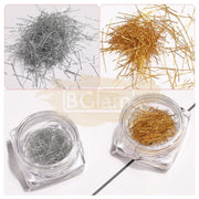 Nail Art Glitter Gold Silver Striping Lines - Available in Gold & Silver Nail Art