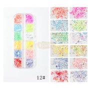 Nail Art Mixed Shell Jewelry Decoration Set - Available in 15 designs 12 Nail Art