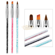 Nail Art Painting Brush with Rhinestone Handle - 3 types available Nail Art Brush