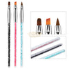 Nail Art Painting Brush with Rhinestone Handle - 3 types available Nail Art Brush