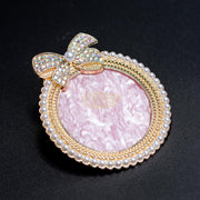 Nail Art Palette with Rhinestones & Pearls Gold Acrylic Palette