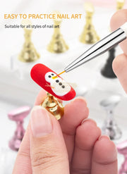 Nail Art Practice Display Stand with Magnetic Base Nail Accessories
