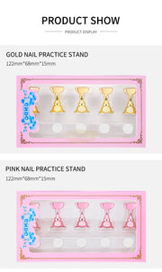 Nail Art Practice Display Stand with Magnetic Base Nail Accessories
