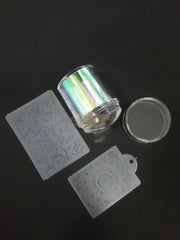 Nail Art Stamper Set (Stamper Scraper & Stamping Plate) - M-92 - Clear Nail Art Tool