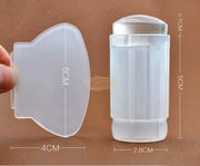 Nail Art Stamper with scraper | White Nail Art Tool