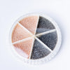 Nail Art Steel Caviar Beads Wheel | Black & Rose Gold (Mixed Sizes) Nail Art
