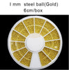 Nail Art Steel Caviar Beads Wheel | Gold Nail Art