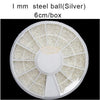 Nail Art Steel Caviar Beads Wheel | Silver Nail Art