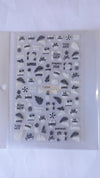 Nail Art Stickers - F654 Black & White Nail Stickers