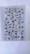 Nail Art Stickers - F657 Black & White Nail Stickers
