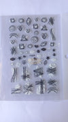 Nail Art Stickers - F659 Black & White Nail Stickers