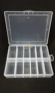 Nail Art Storage Box Clear | 12 Compartments Storage Containers