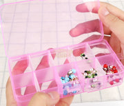 Nail Art Storage Box Pink | 10 Slots Storage Containers