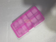 Nail Art Storage Box Pink | 10 Slots Storage Containers