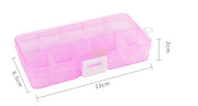 Nail Art Storage Box Pink | 10 Slots Storage Containers